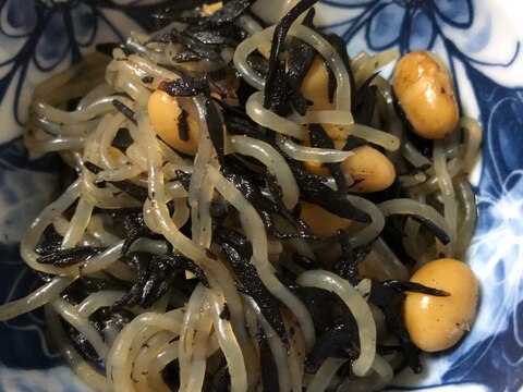 大豆としらたきのひじき煮